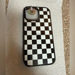 Casetify Black and White Checkered Phone Case for iPhone 16 Pro Max
